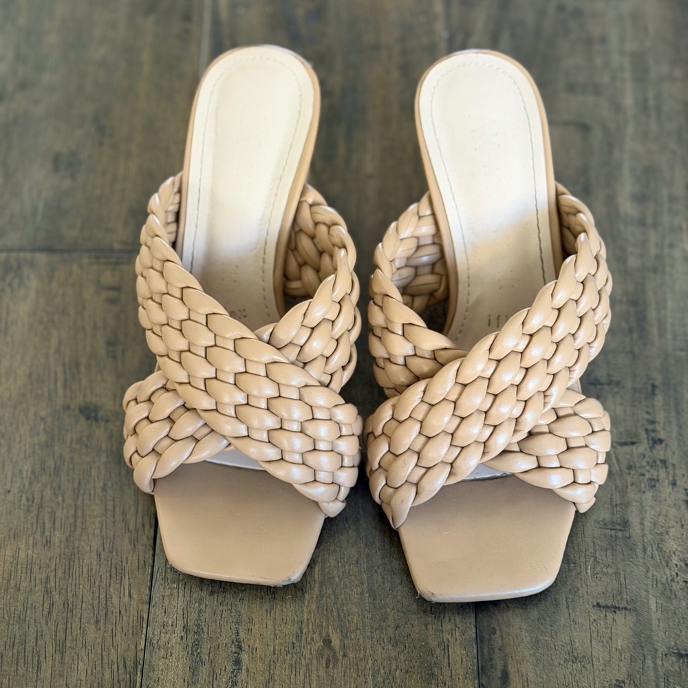 Braided Tan Women's Mules
